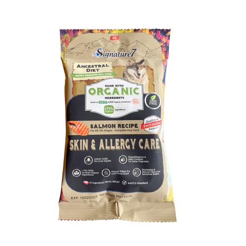 【ケース単位取寄】シグネチャー7　Aダイエットドッグ　スキン&amp;アレルギー　サーモン　50g×12個入りケース