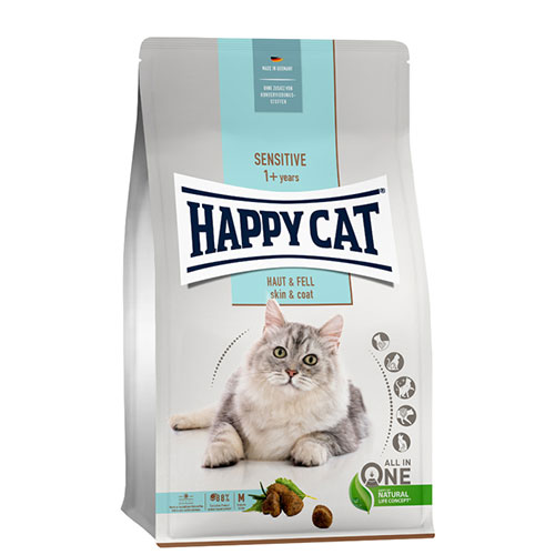 【ケース単位取寄】HAPPYCAT　センシティブ　スキン&コート　300g×6個入りケース