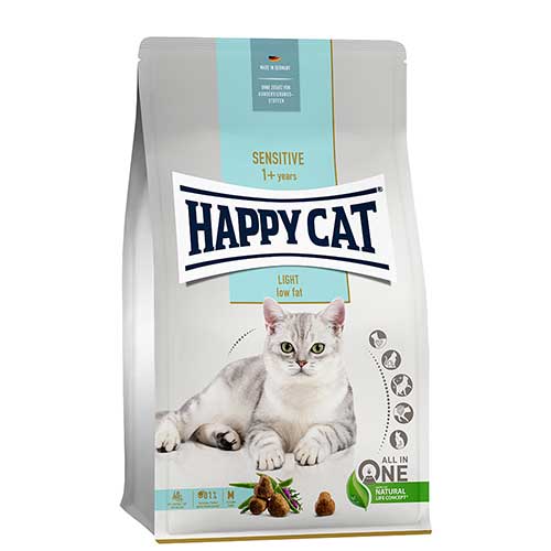 【ケース単位取寄】HAPPYCAT　センシティブ　ローファット　1.3kg×4個入りケース