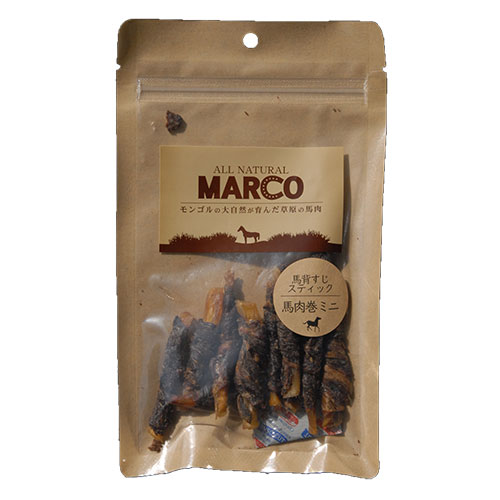 【ケース単位取寄】MARCO　馬背筋スティック馬肉巻　ミニ　40g×40個入りケース