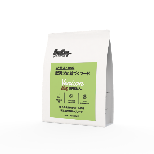 【ケース単位取寄】Smiley(スマイリー)鹿肉ごはん。1.5kg×8個入りケース
