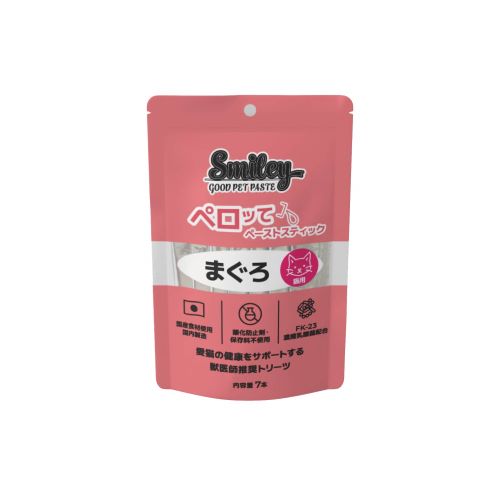 【メーカー欠品:入荷2025/08/中】Smiley(スマイリー)猫用ペロッて　まぐろ　7本