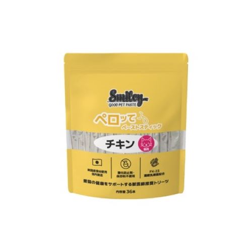 【メーカー欠品:入荷2025/08/中】Smiley(スマイリー)猫用ペロッて　チキン　36本