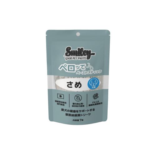 【ケース単位取寄】Smiley(スマイリー)犬用ペロッて　さめ　7本×36個入りケース