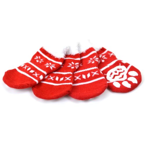 ペットソックス4足　クリスマス　XL
