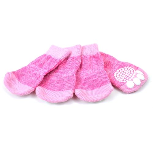ペットソックス4足　サンドピンク　L