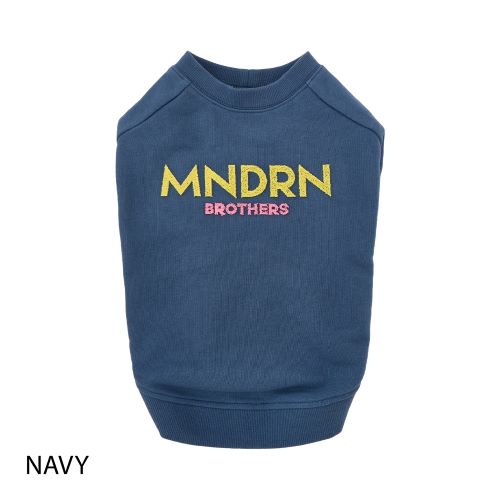 1507　ブラシ　ロゴ　スウェット　ネイビー　MD