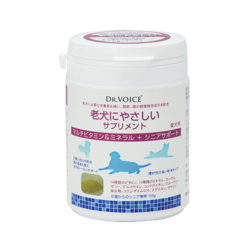 【ケース単位取寄】粉末ドクターボイス　老犬にやさしいサプリメント　100g×16個入りケース