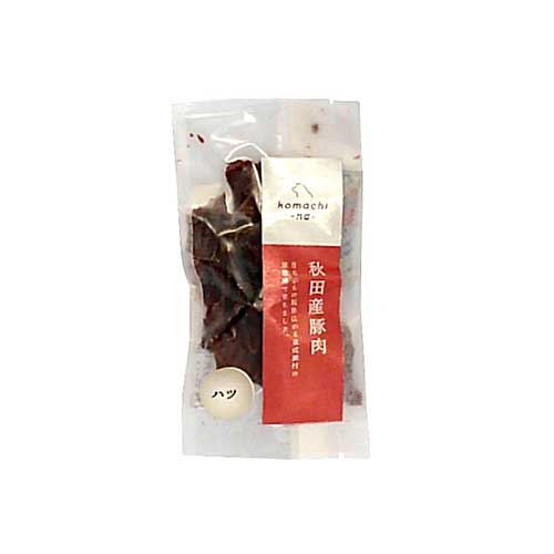 【ケース単位取寄】komachi-na-　ジャーキー　秋田産豚ハツ　10g×5個入りケース