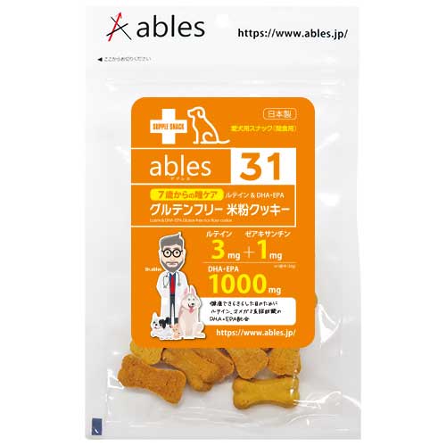 【ケース単位取寄】ables31　7歳からの瞳ケア米粉クッキー　30g×40個入りケース