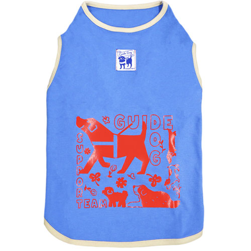 【ケース単位取寄】盲導犬チャリティーTシャツ　ブルー　S×20個入りケース