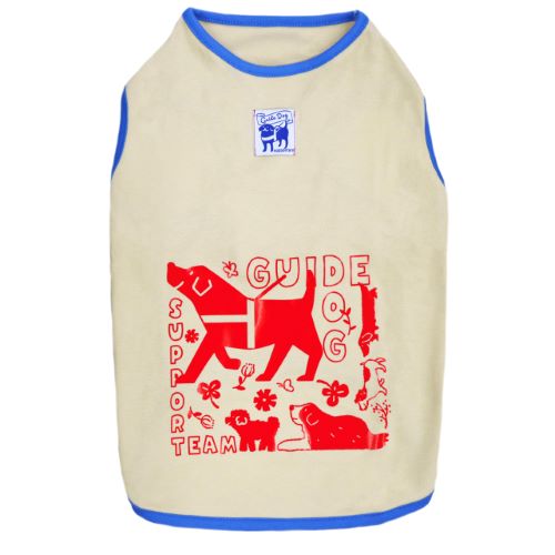 【ケース単位取寄】盲導犬チャリティーTシャツ　ベージュ　L×20個入りケース
