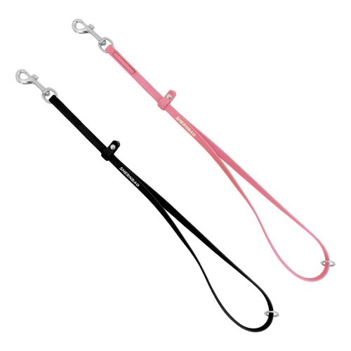 shernbao　撥水トリミングリードセット　ブラック&amp;ピーチピンク