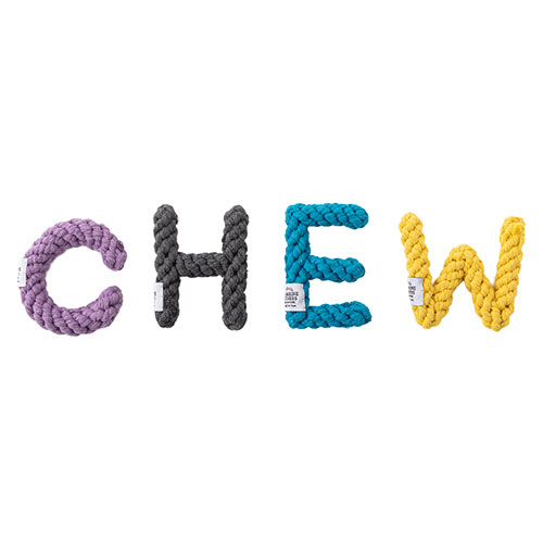 【ケース単位取寄】7207　アルファベット　ロープ　トイ　CHEW×2個入りケース