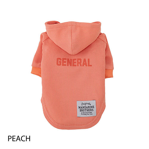 【新商品2023/08/10発売】1321　ワッフルフーディー　ピーチ　L
