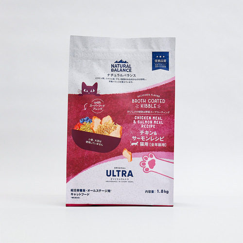 【ケース単位取寄】ナチュラルバランスオリジナルウルトラ猫用チキン&amp;サーモン全年齢用1.8k×6個入りケース