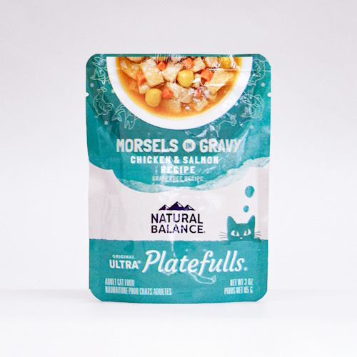 【ケース単位取寄】ナチュラルバランスプレートフル成猫用鶏肉&サーモンGF85g×24個入りケース