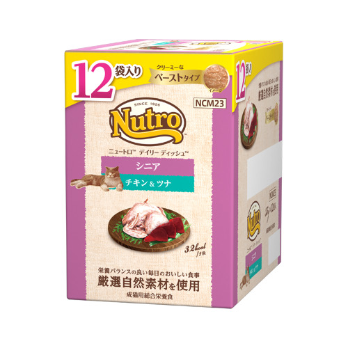 NCM23DDシニア猫チキン&ツナペーストパウチ35g12Pマルチパック