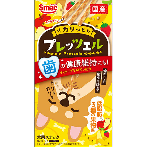 【ケース単位取寄】プレッツェル　低脂肪　3種の果物味　30g×40個入りケース