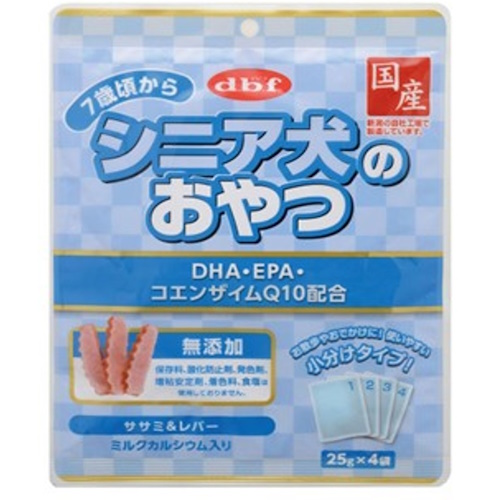 【ケース単位取寄】5034　シニア犬のおやつDHA・EPA・Q10配合　100g×48個入りケース
