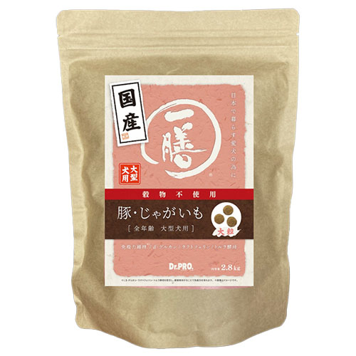 Dr.PRO.一膳　豚・じゃがいも　平粒　全犬種用　2.8kg