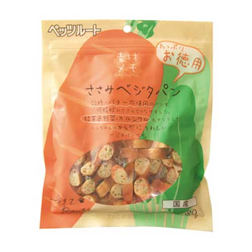 素材メモ　ささみベジタパン　お徳用　80g