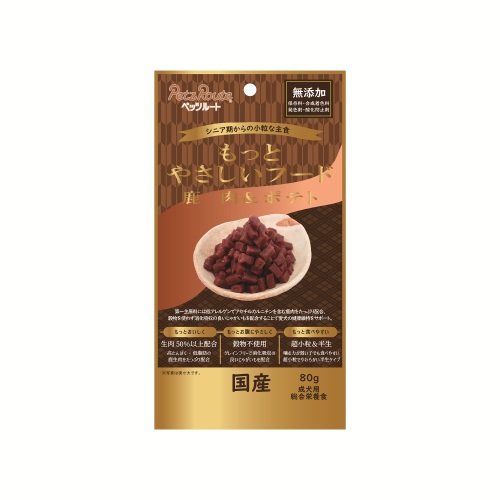 【ケース単位取寄】もっとやさしいフード鹿肉&ポテト　100g×6個入りケース