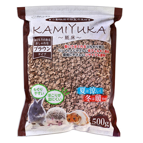 【ケース単位取寄】KAMIYUKA紙床　ブラウン　500g×18個入りケース