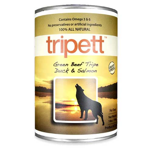 ペットカインドトライペットグリーンビーフトライプダック&サーモ340g