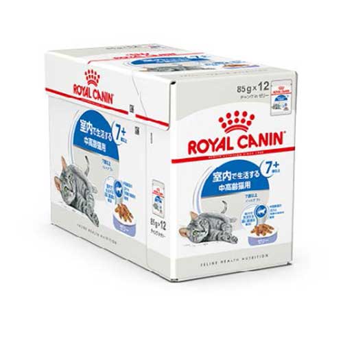 【ケース単位取寄】FHN-WET◇成猫用　ウェット　インドア7+　ゼリー　85g×12×4個入りケース