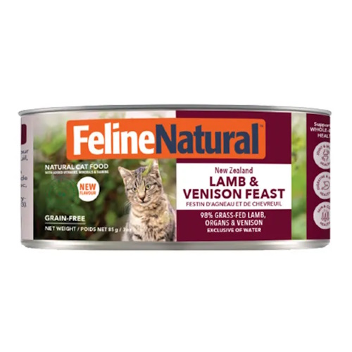【ケース単位取寄】フィーライン　ナチュラル　プレミアム缶　ラム&ベニソン　85g×24個入りケース